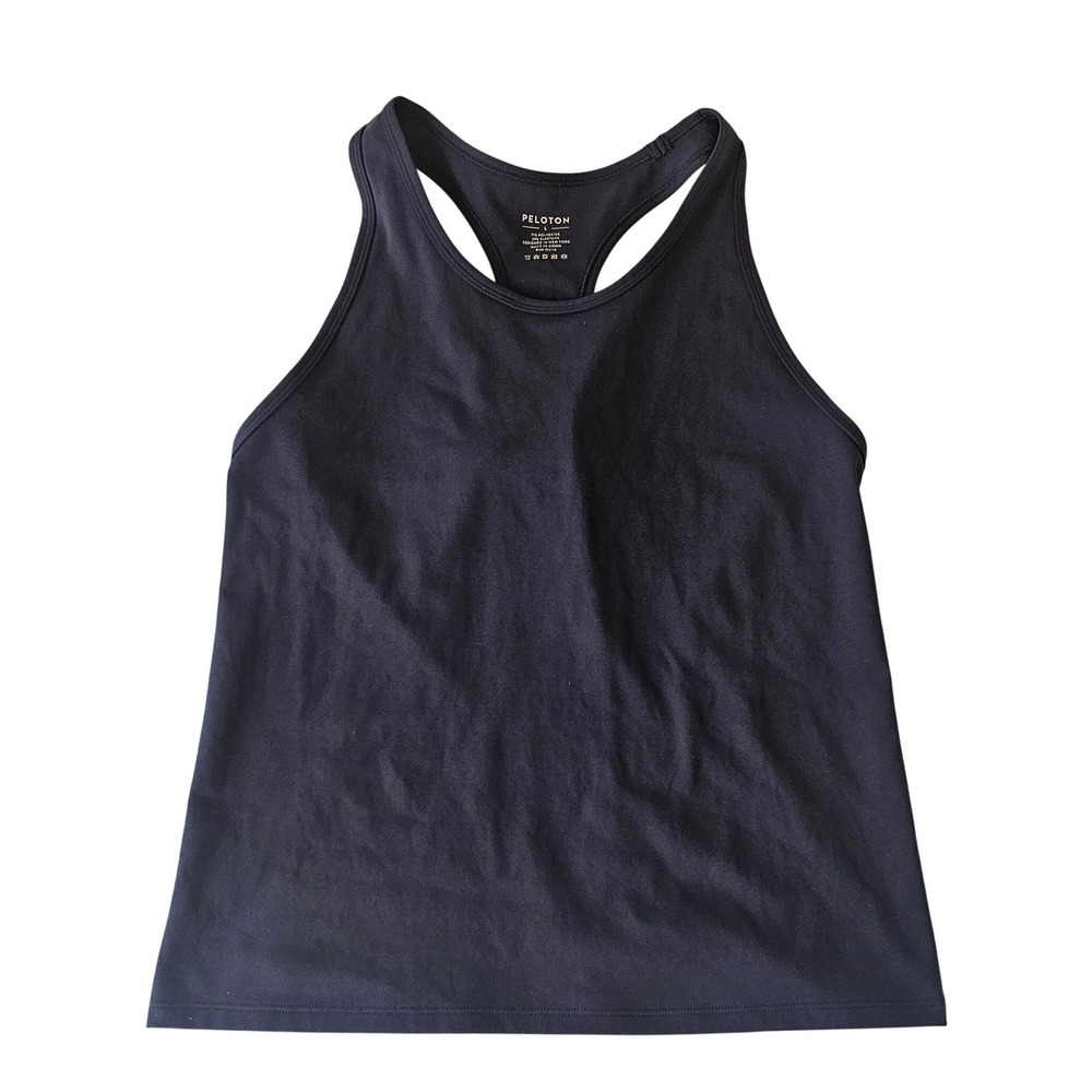 Peloton Womens Racerback Tank Top Black Together‎ We Go Far Athletic Size L